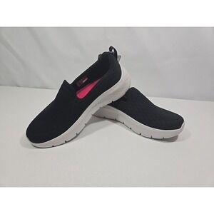 Women's Skechers, GO WALK FLEX Ocean Wind Sneaker 124955W Black Fabric Mesh Shoe